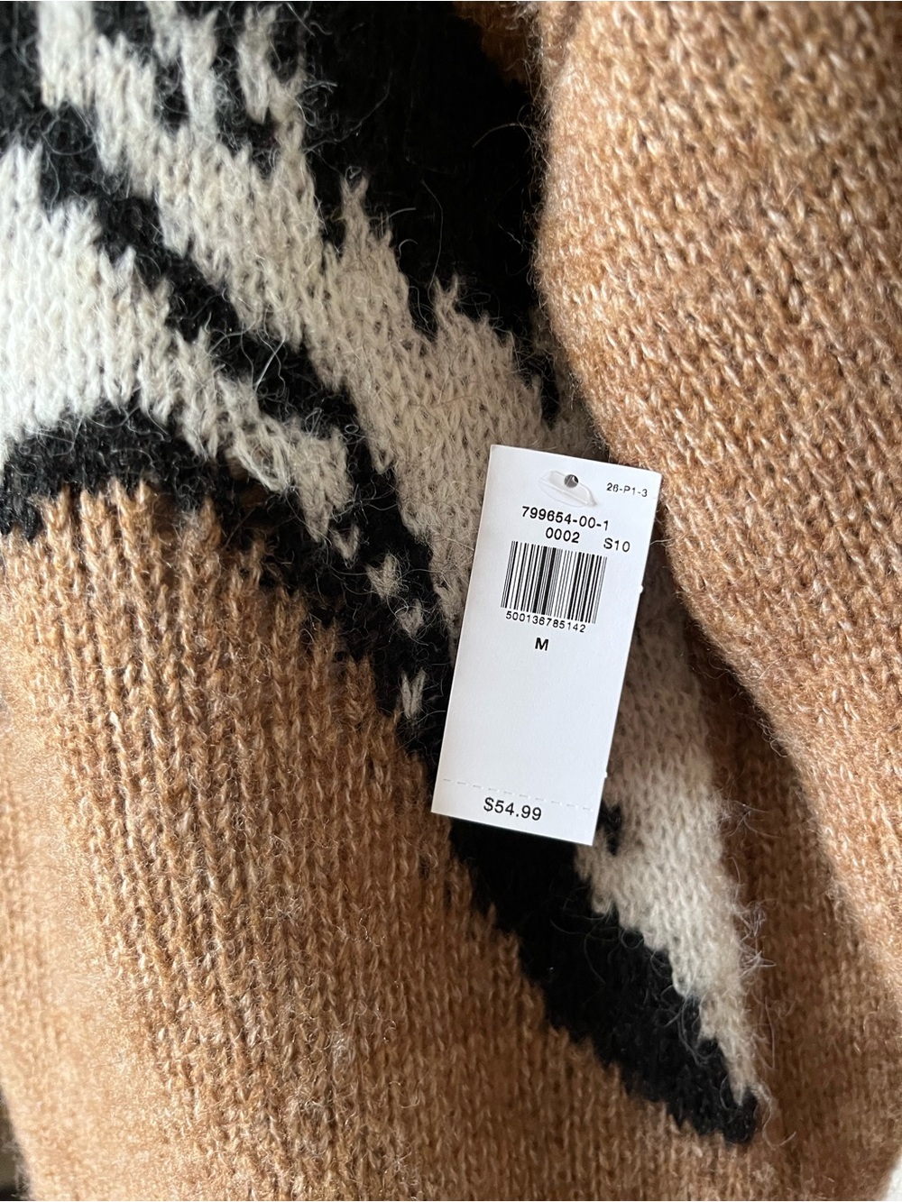 NWT Old Navy Brown Wool Blend Horse Graphic Cardigan Size Medium - Picture 6 of 11
